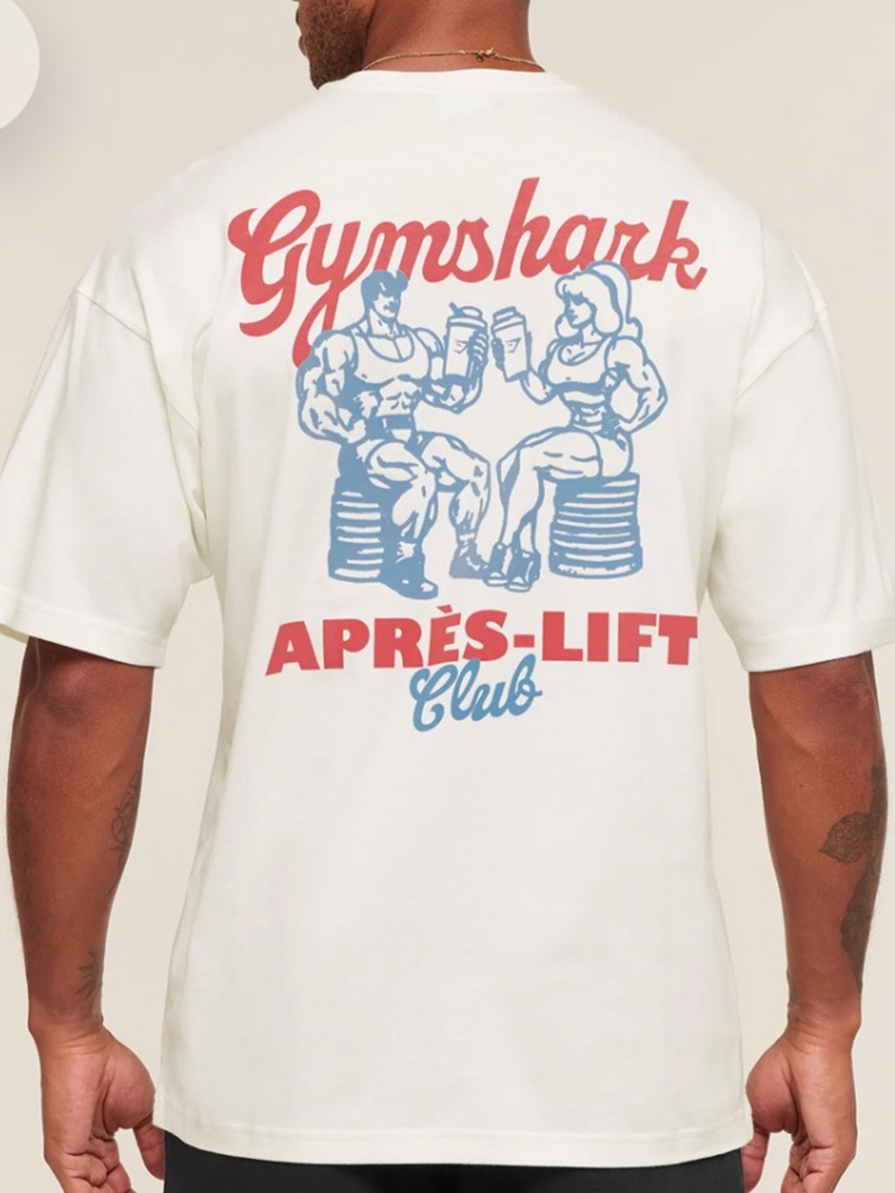 Gymshark Apres-Lift Club Graphic Tee in White 🆕